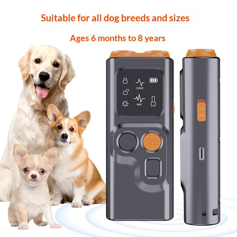 Dog Bark Deterrent Devices, Ultrasonic Anti Barking Device for Dogs Can Stop Bad Behavior, Portable Dog Training Device, with HD Display and LED Flashlight, No — image 4