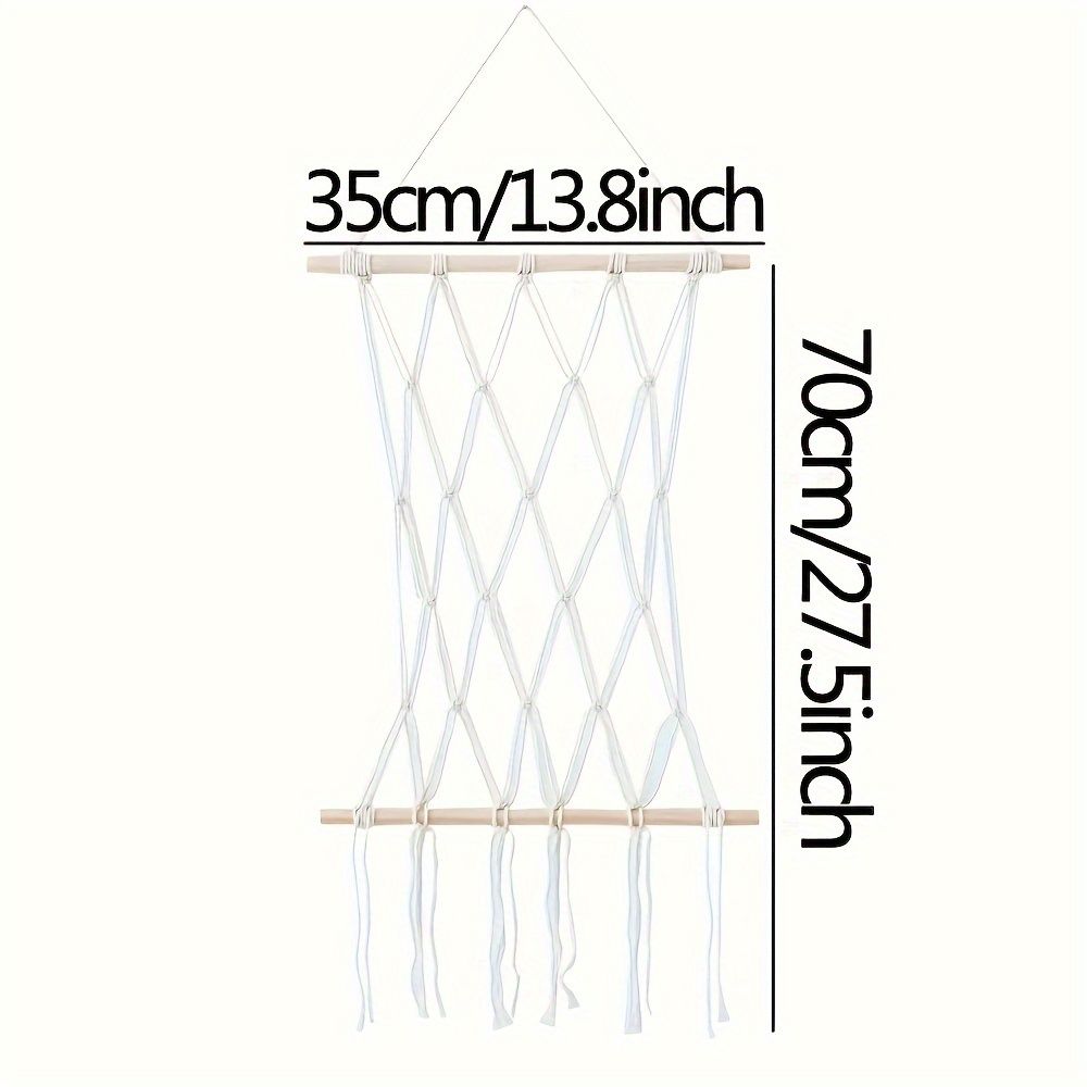 Unique Handwoven Boho Chic Macrame Photo Wall Hanging with Clips - Display for Photos, Cards & Artwork, Perfect for Bedroom, Living Room, Dorm Decor Shape 1
