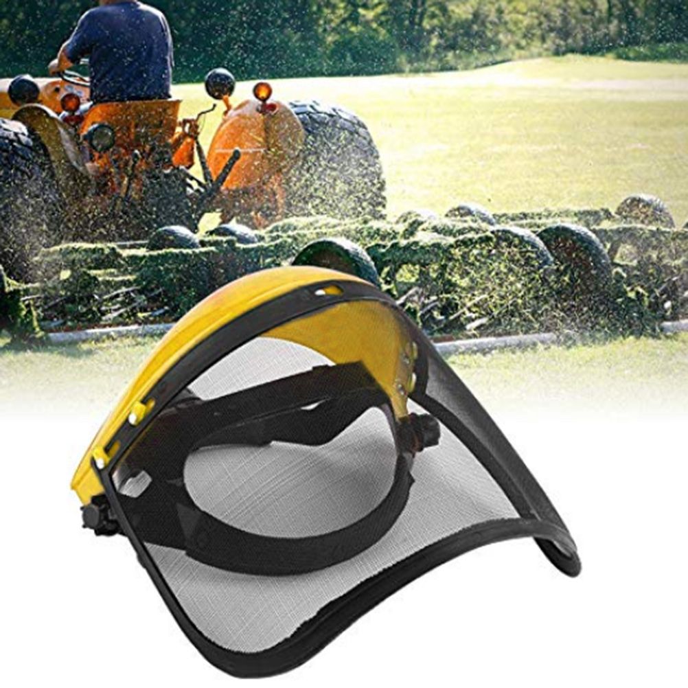 Safety Helmet Hat with Full Face Mesh Visor for Logging Brushcutter Forestry Protection Mesh Mower Helmet โ image 2