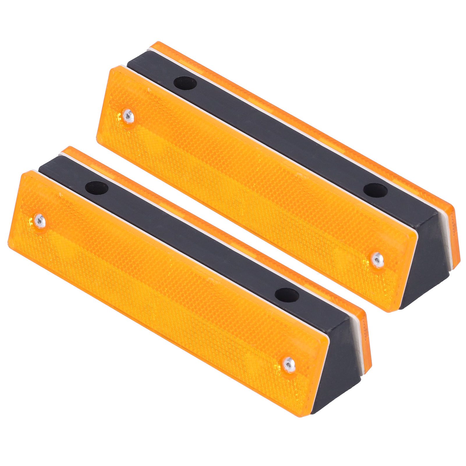 2PCS Rectangle Reflective Sign Road Stud Marker for Highway Traffic Warning Facilities(YellowYellow ) — image 5