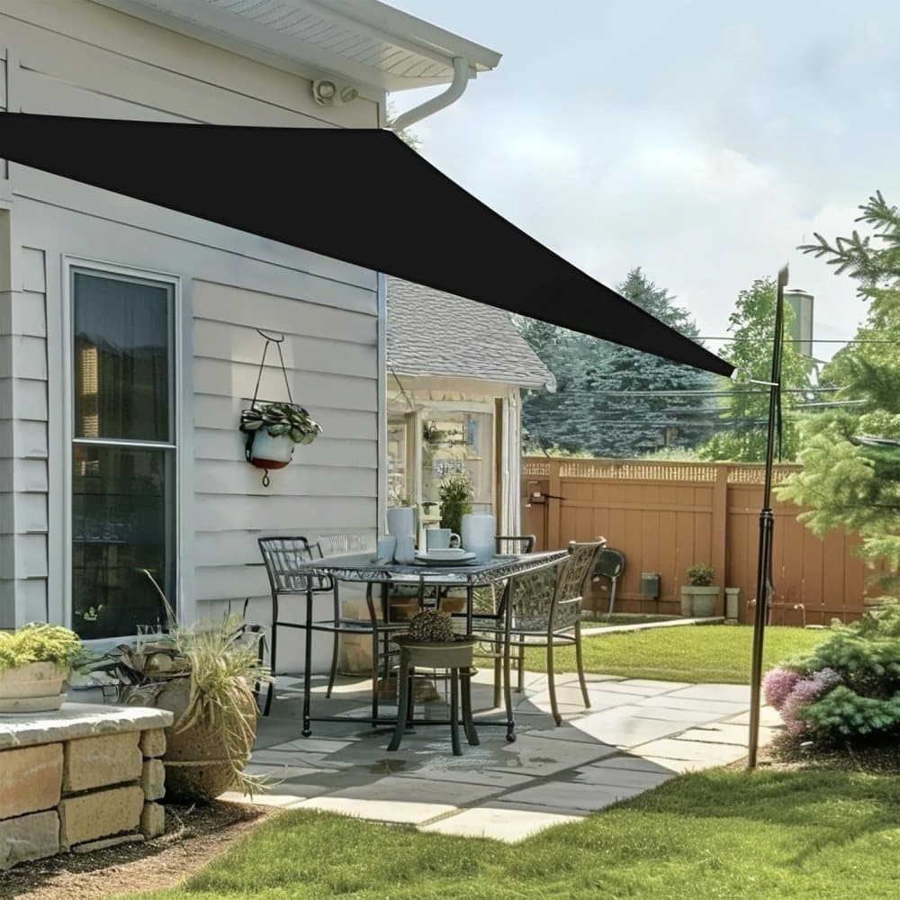3m x 3m Waterproof Sun Sail UV Protection for Garden Terrace and Pool with Mounting Materials, Gray — image 4