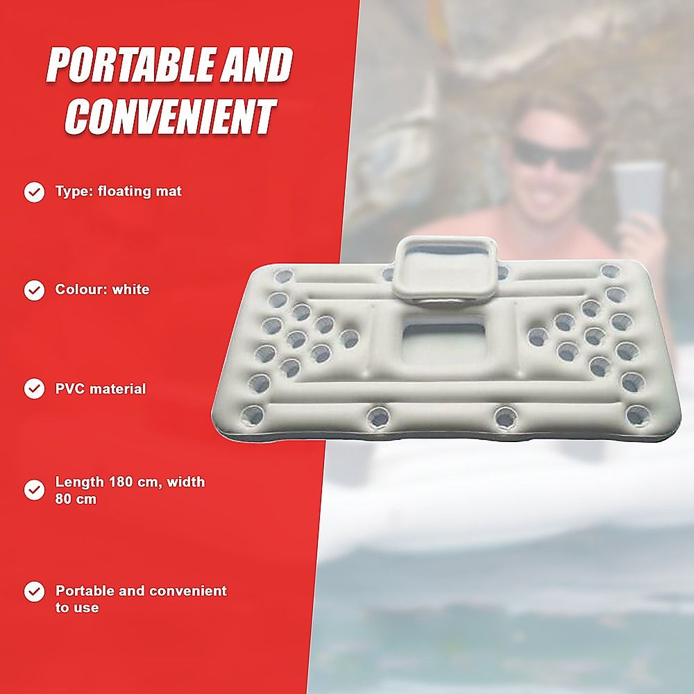 Big PVC Inflatable Beer Pong Raft Floating Pool Party Pong Game Table Lounge Toy — image 5