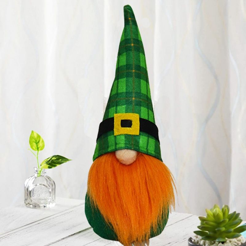 2pcs Dwarf Decoration, Fairy Swedish Dwarf Decoration Green Irish Fairy Dwarf Doll Elf Home Decoration Festival Ornament — image 3