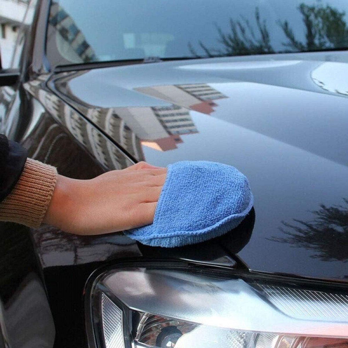 Polishing Sponge - Car Polishing Pads - Car Cleaning Sponges Polishing Pads - For Car Care - Polish Foam Applicator Pads - 6 Pieces ø 125mm - For Cars, Trucks — image 4