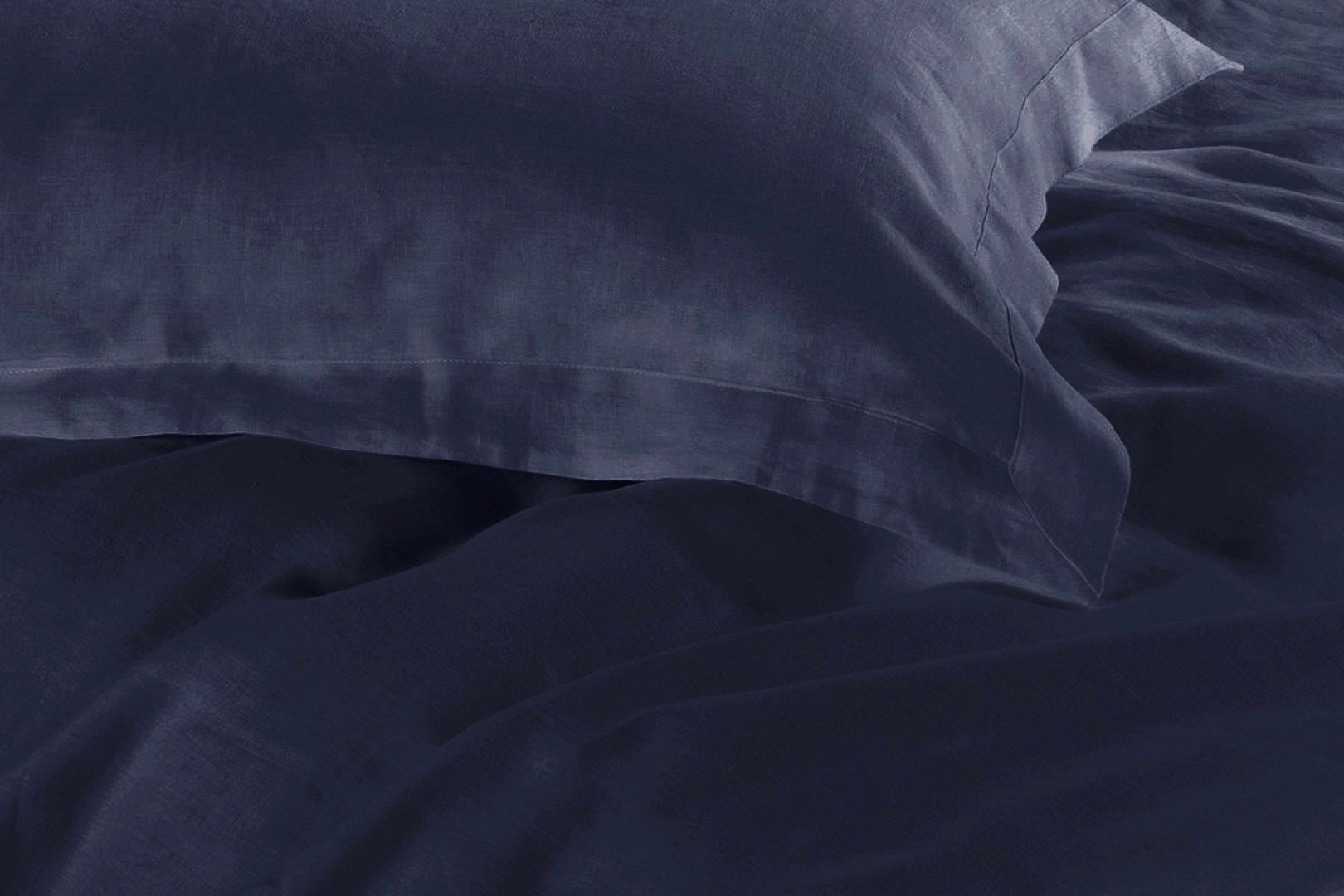 1000TC Tailored King Size Quilt/Duvet Cover Set - Midnight Blue โ image 3