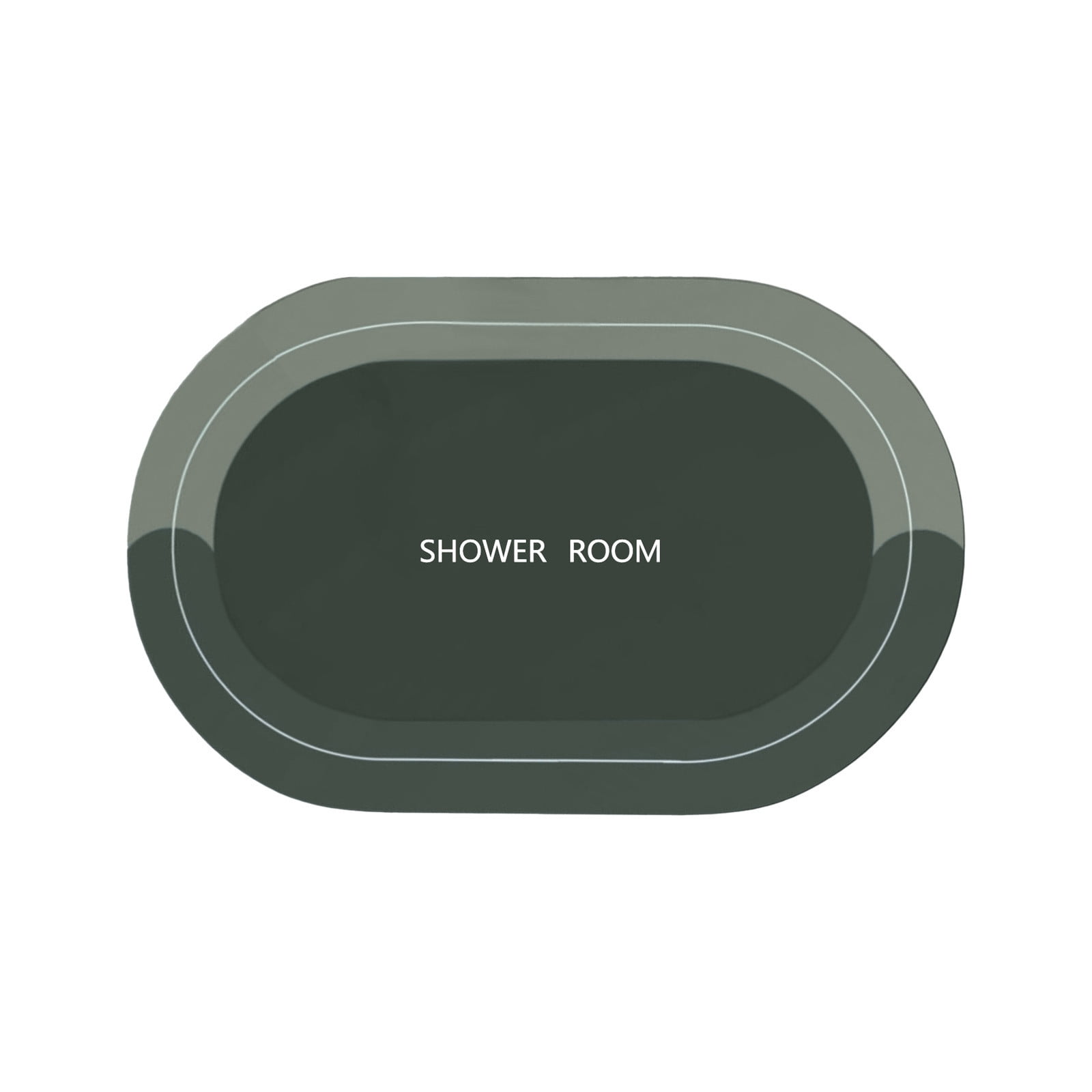 Oval Bathroom Rugs, Extra Soft Absorbent Bath Mat, 15.7"x23.6" Quicker Dry Washable Bath Mats for Bathroom, Tub and Shower, Non-Slip Bathroom Rug Black — image 2