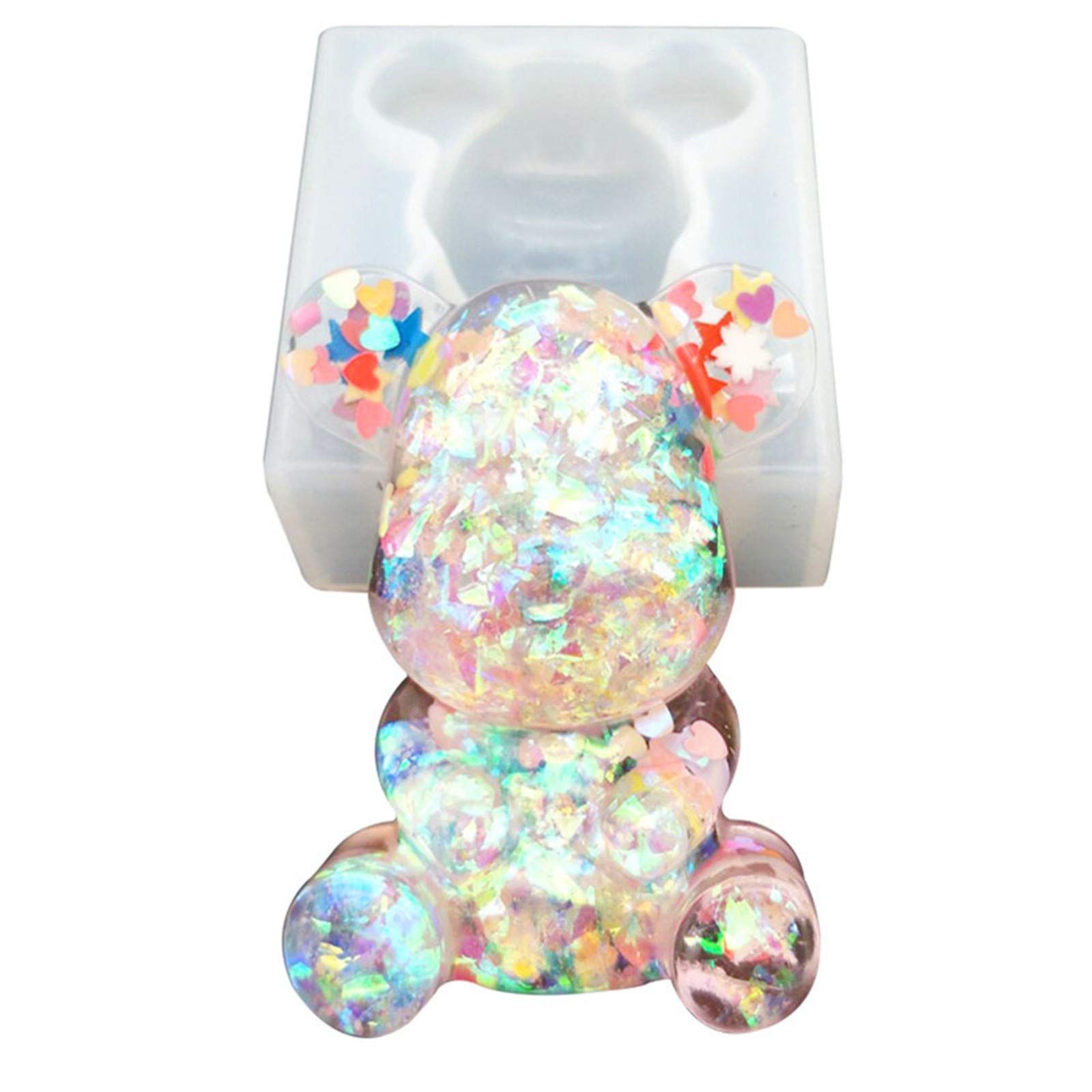 Resin Moulds, 5Pcs 3D Cute Teddy Bear Silicone Moulds Crystal Epoxy Resin Molds for Jewellery Making Keychain Pendant DIY โ image 4
