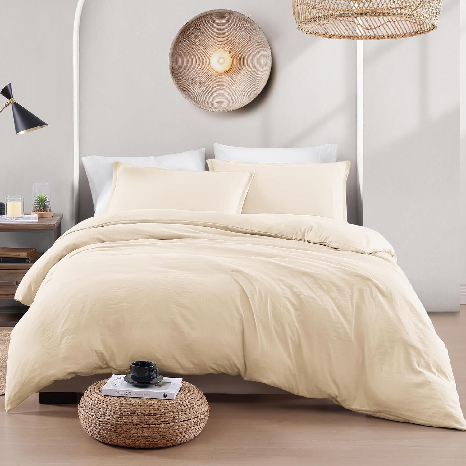 Hotel Soft Microfiber Duvet Cover Set-2000TC Quilt Cover Set & Pillowcases -1 Donna Cover Zipper Closure & 1 x Pillowcases-Breathable Bedding - Wrinkle, Fade — image 6