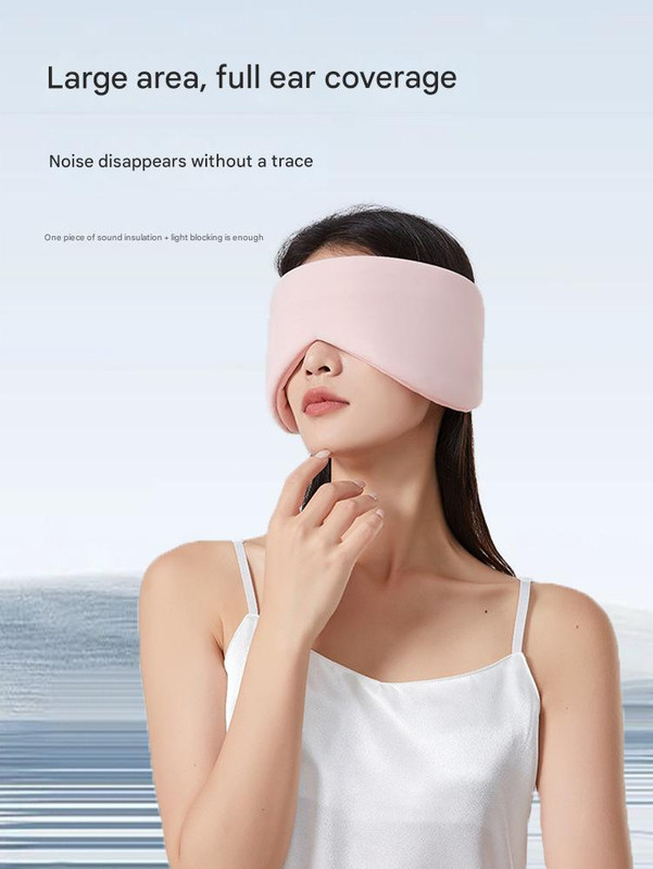 Pink Reversible All-Season Sleep Mask - Cooling & Warming with Sound Muffling Ear Covers Function โ image 3