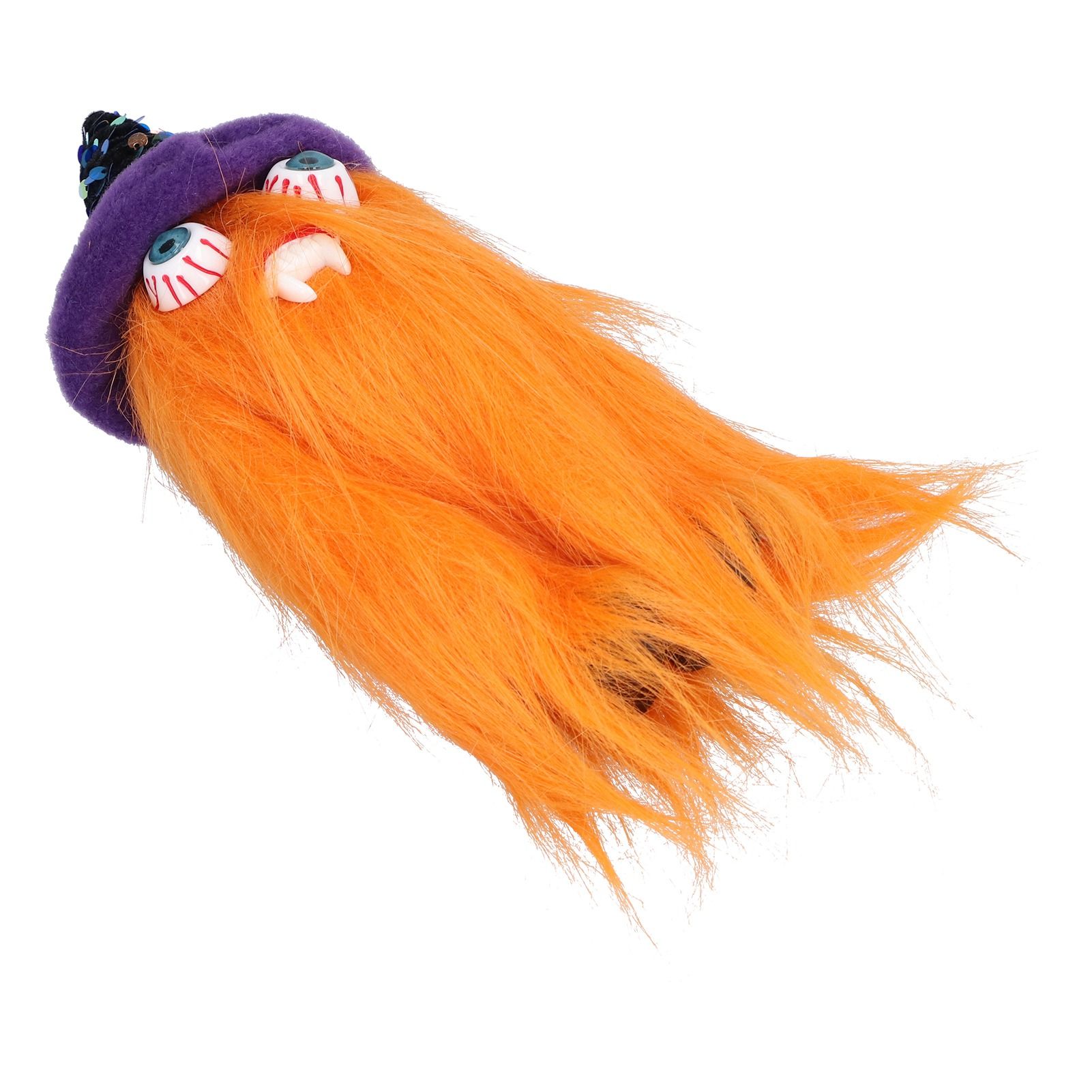 Halloween Dolls Ornament Halloween Plush Gnome with Witch Hat and Vampires Tooth for Halloween DecorationsOrange โ image 5