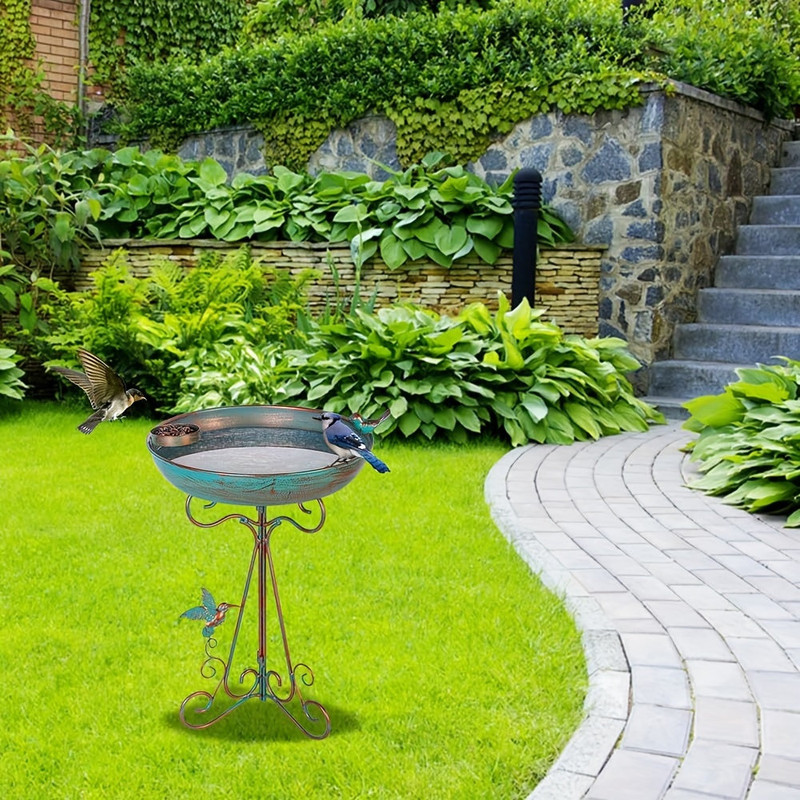 Bird Bath with Feeder Pedestal — image 2