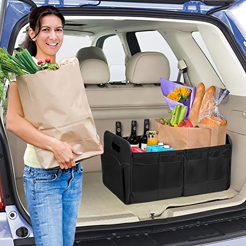 1 Car Trunk Organizer, Automotive Storage, Reinforced Handle, Foldable Multi-Compartment Car Organizer, 600D Oxford Fabric, Suitable for Any Car, SUV, Minivan โ image 6