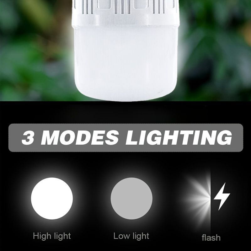 2pcs Smart Rechargeable USB LED Motion Sensor Bulbs, 3 Lighting Modes with Emergency Backup, Hanging Hook for Home & Camping 2pcs — image 4