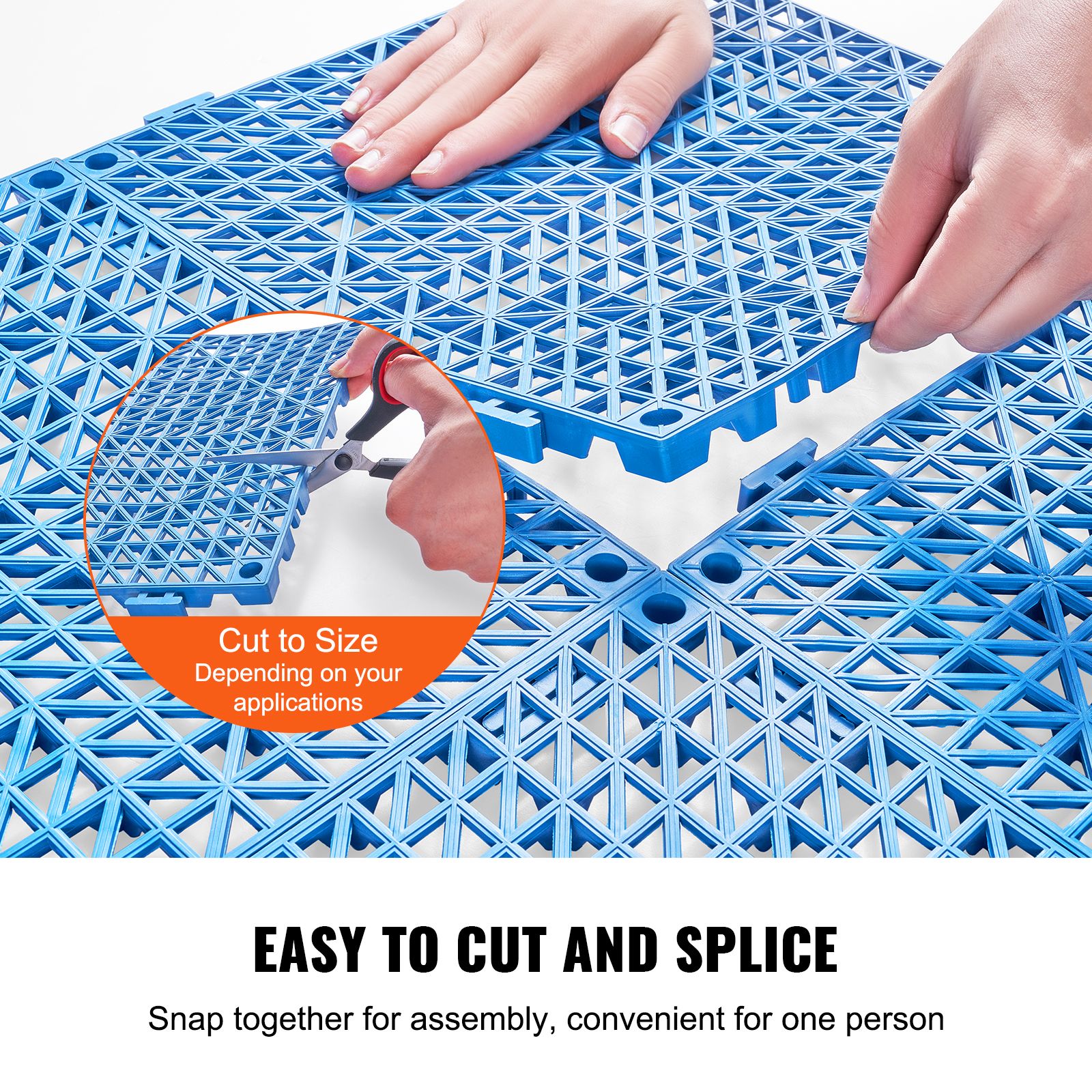 Modular Interlocking Cushion, 55 Pack 30 x 30 cm Splicing Drainage Mats, Soft PVC Interlocking Drainage Floor Tiles, Non-Slip Drainage Holes for Restroom โ image 4