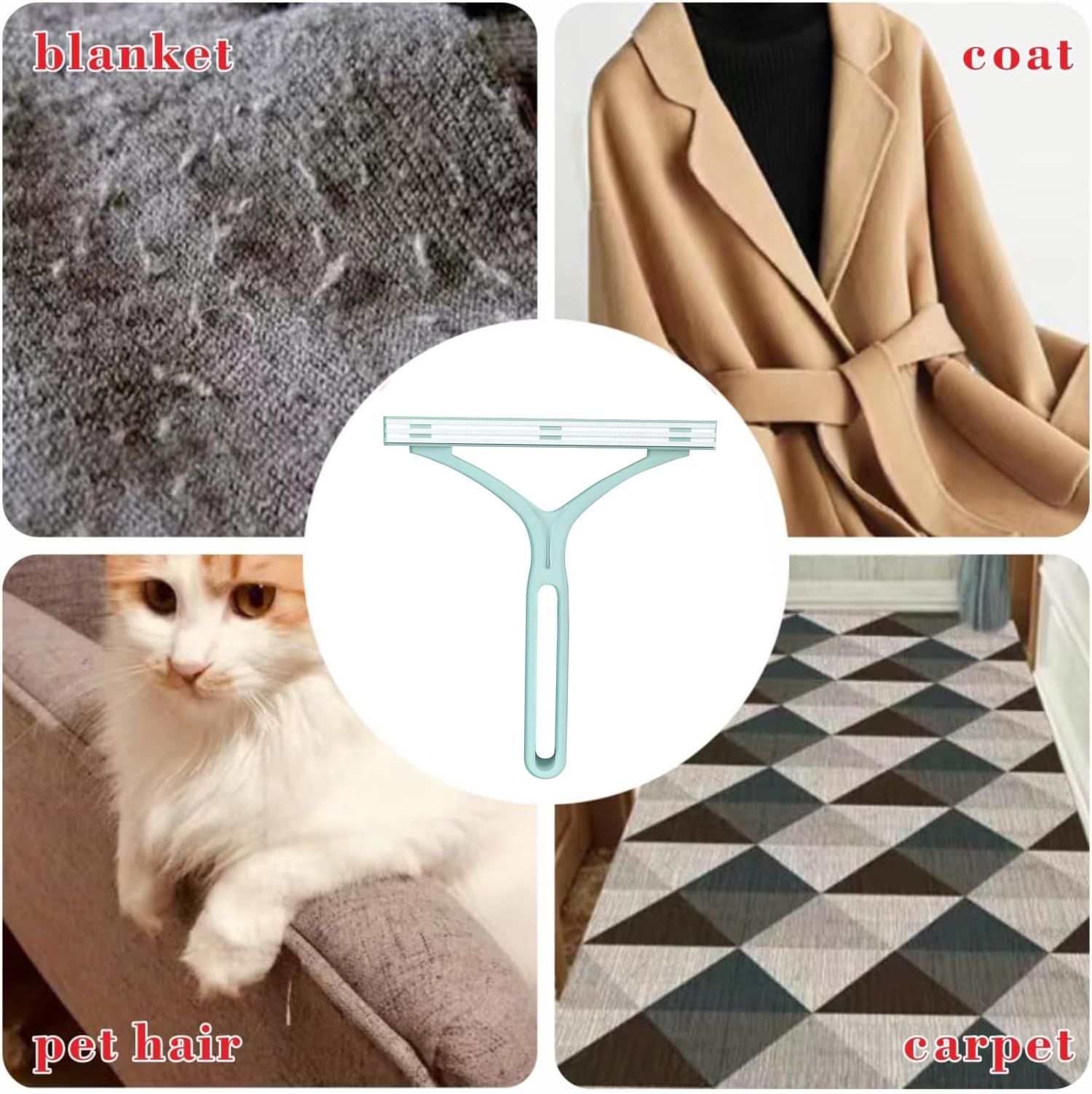 Pet Hair Remover, Dog Hair Remover for Couch Furnitures, Reusable Lint Remover,Carpet Scraper, Portable Cat Hair — image 5