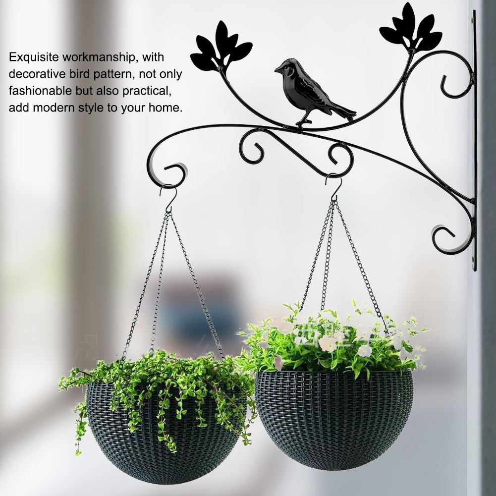 Iron Wall Hanging Bracket Plant Hanger Flower Pot Hook for Home Garden Decor — image 6