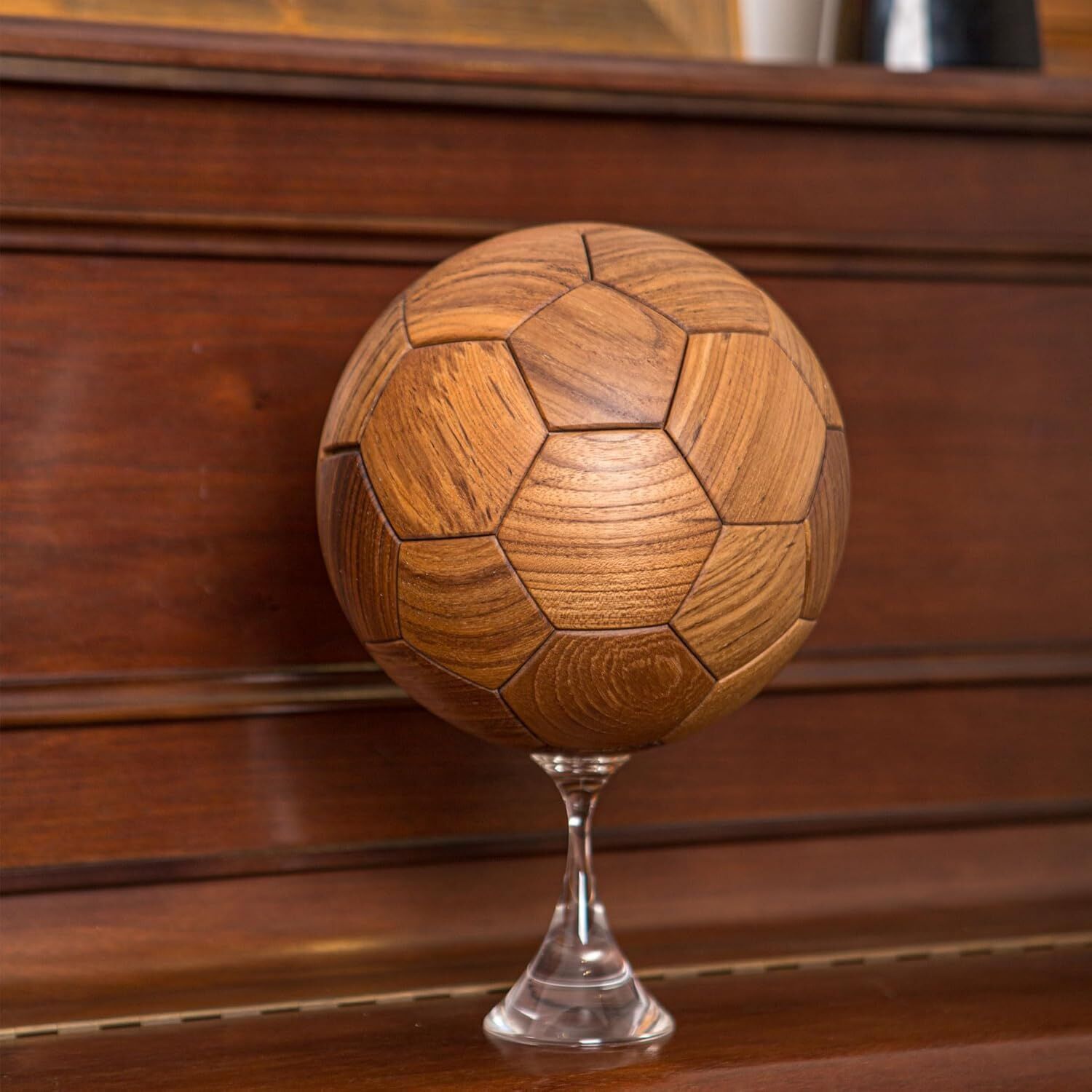 Handcrafted Wooden Football Puzzle โ 3D Mortise and Tenon Soccer Ball Assembly Kit |Walnut, Beech Wood | DIY Gift for Adults, Kids & Football Fans โ image 6