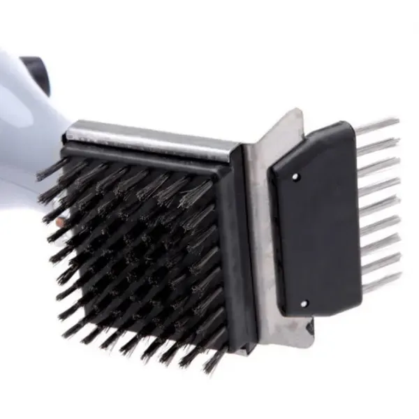 Steam Grill Cleaning Brush, 360-Degree Stainless Steel Bristle BBQ Cleaner for Gas, Charcoal and Electric Grills, Grey — image 4