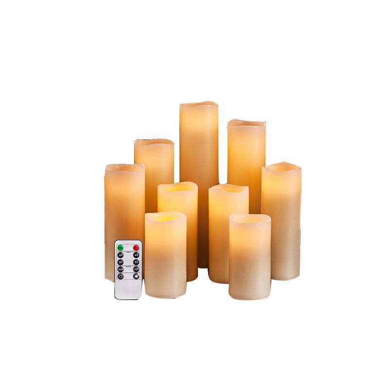 Flameless Candles Battery Operated Candles Flickering, Outdoor Waterproof LED with Remote Control and Timer, Ivory, Set of 9 โ image 2