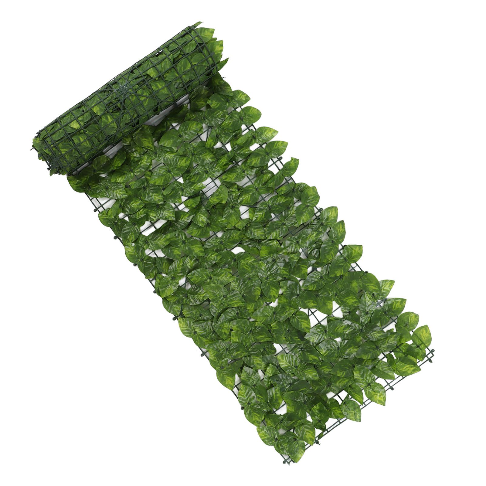 Faux Leaf Hedge Simulation Prevent Leaves Falling Off Decorative Artificial Fence Screen for Balcony Courtyard Color Printed Apple 0.5 × 3 Meters — image 3