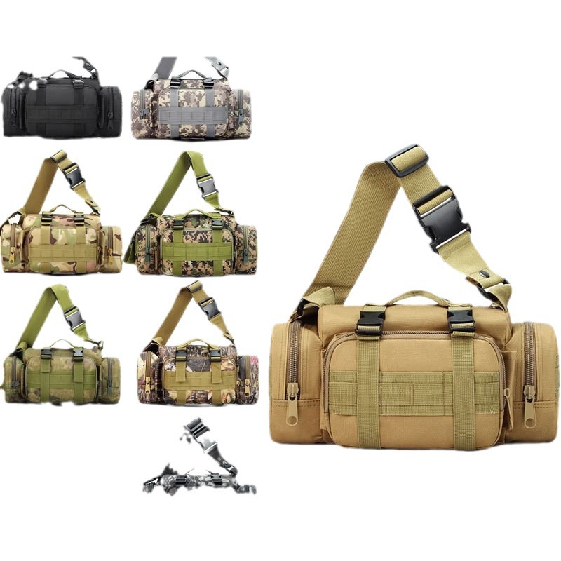 Military green Tactical Outdoor Waist Bag - Durable Multi-functional Crossbody Shoulder Pack for Men & Women — image 3