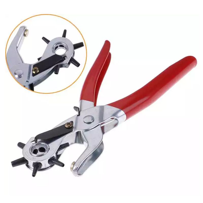 Leather Hole Punch Tool Set Heavy Duty Revolving Leather Belt Hand Hole Puncher for Belts, Watch Bands, Straps, Dog Collars, Saddles — image 4