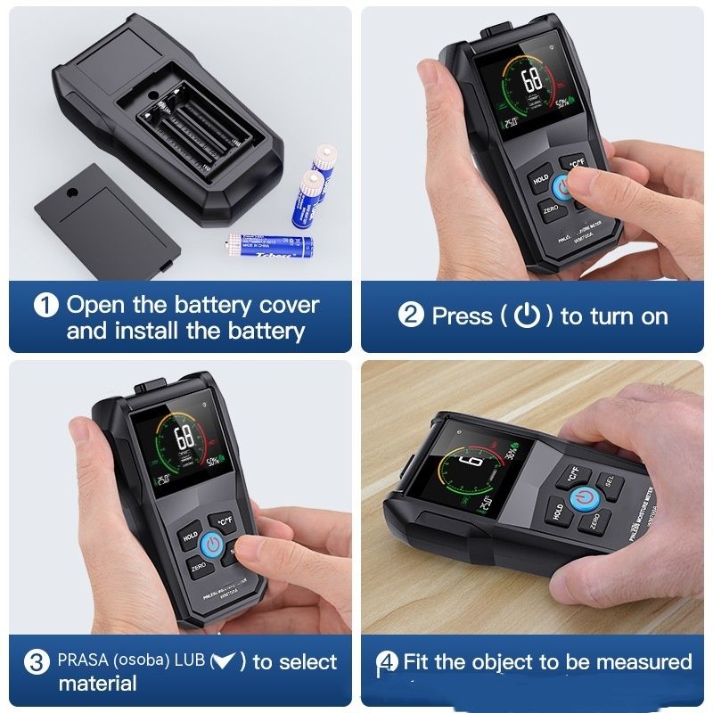 Moisture Meter, Wood Moisture Meter, Drywall Moisture Meter with Alarm Function, Used to Measure Wall, Softwood — image 3