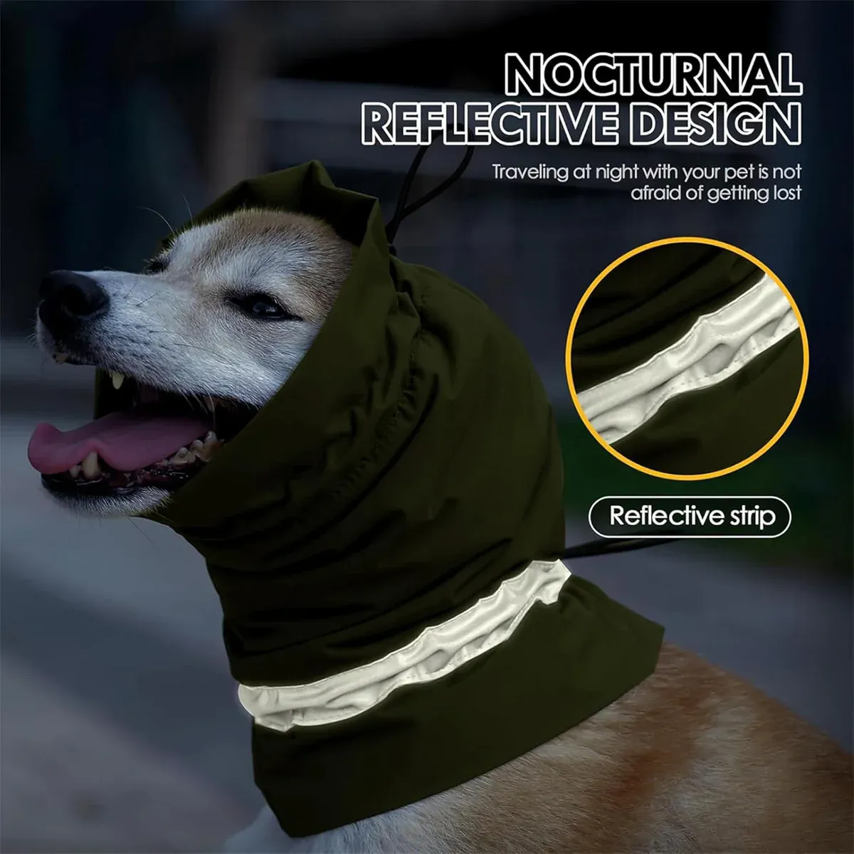 Winter Dog Head Cover Dog Scarf Set Cold Proof Warm Soft for Dogs Outdoor Use - S — image 6