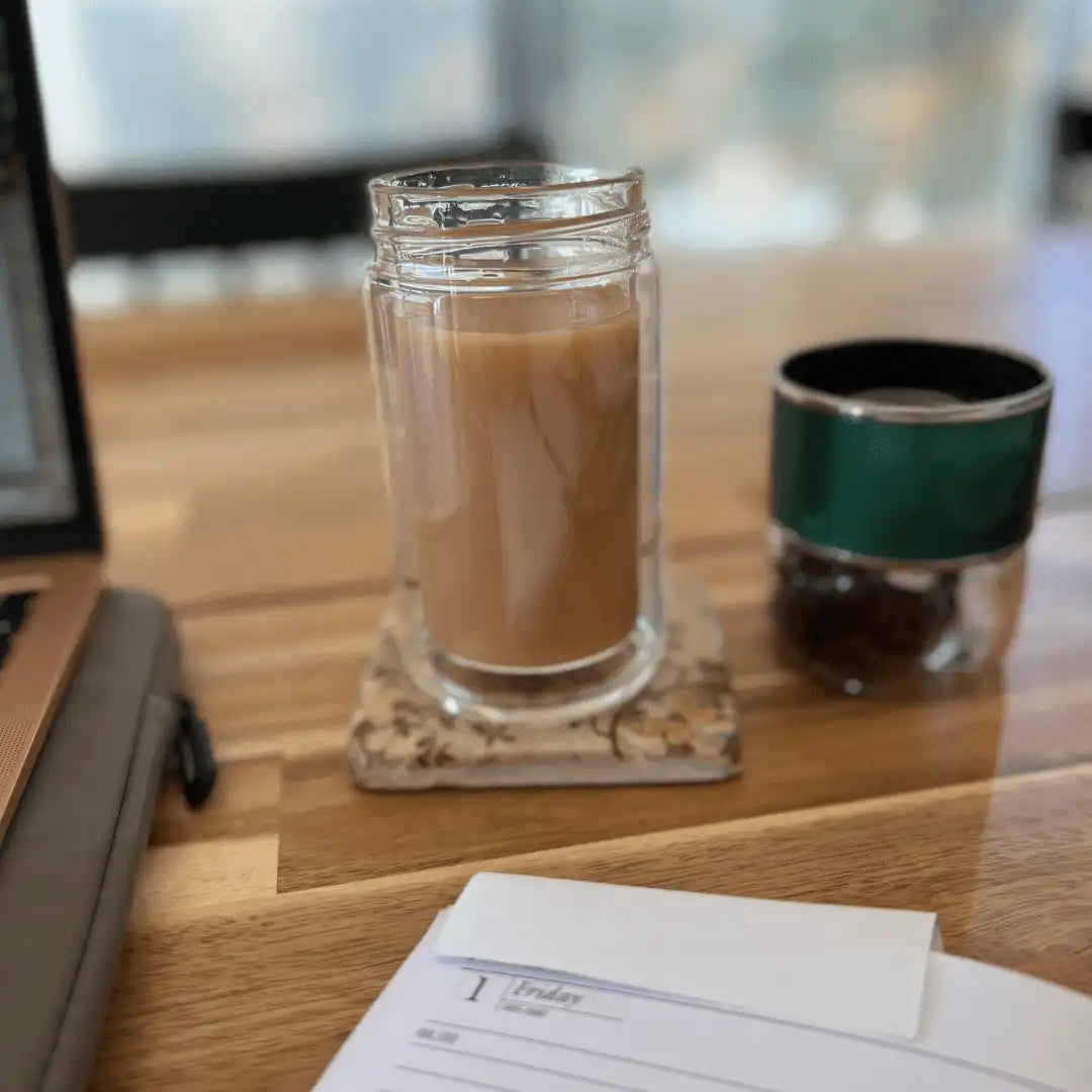 Double Wall Glass Tea Infuser Bottle — image 6
