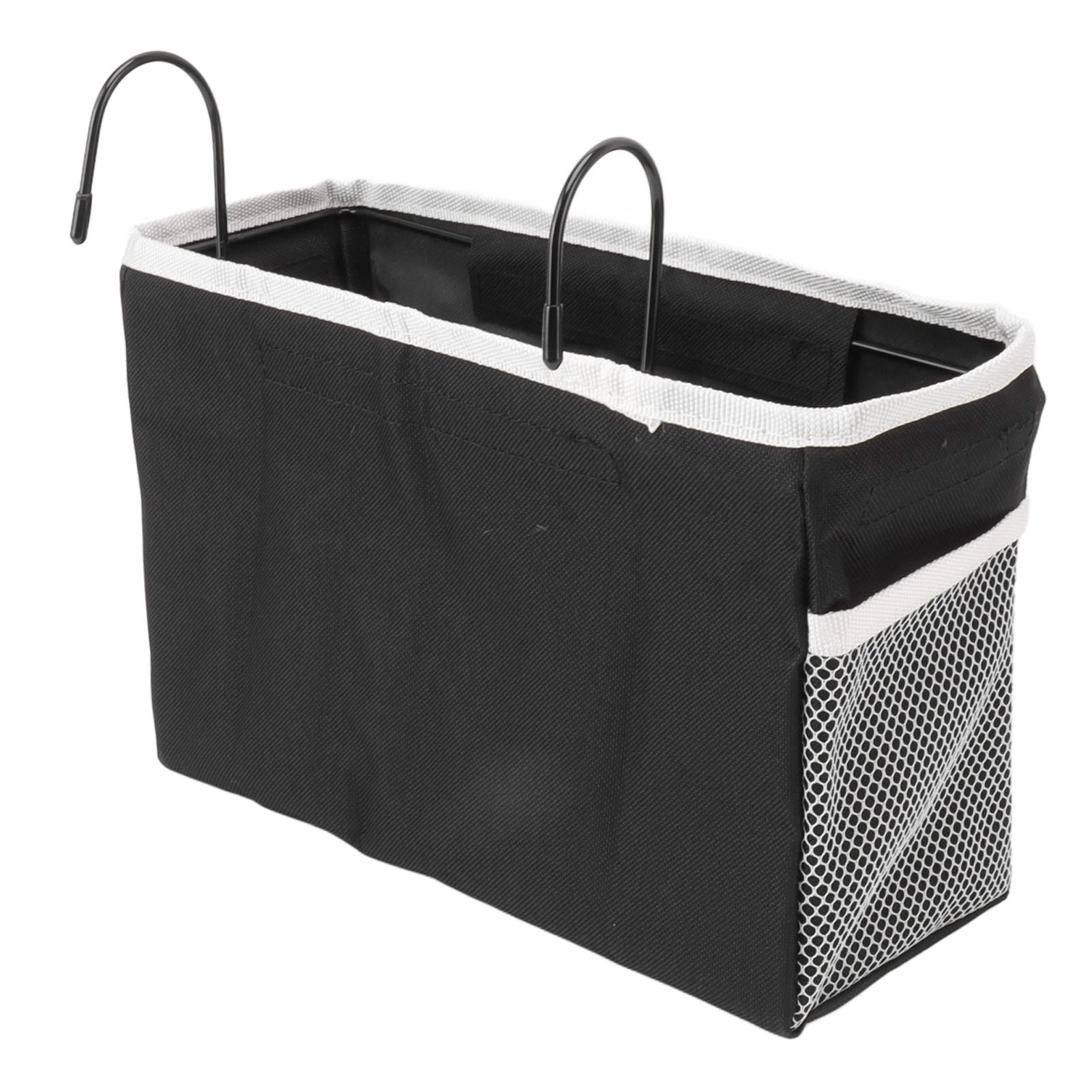 Bedside Storage Basket Hook Hanging Canvas Bag Rail Organization Shelf for Dormitory Office Living Room — image 6