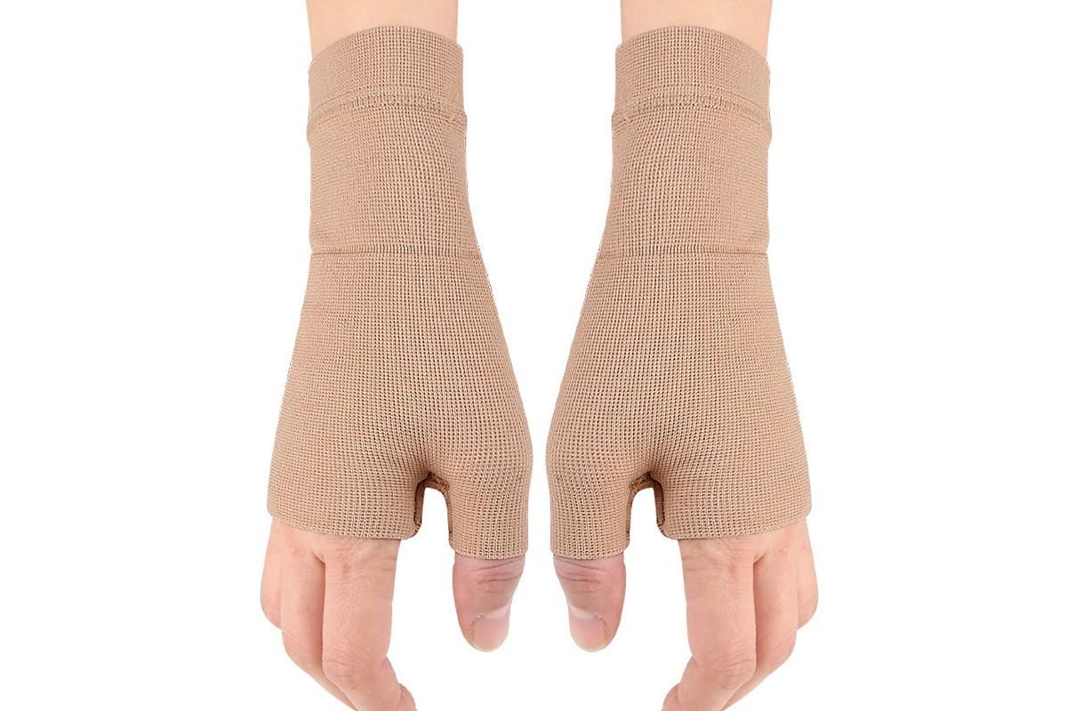 1Pair Wrist Brace Glove Sport Wrist Support for Fitness Weightlifting Skin Tone - XL โ image 3