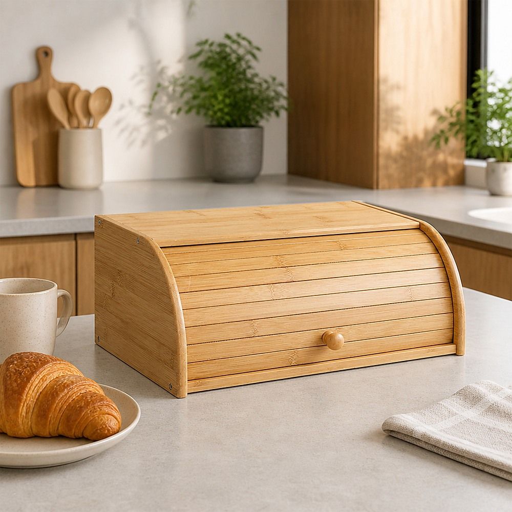 Bamboo Bread Box Kitchen Storage β image 3