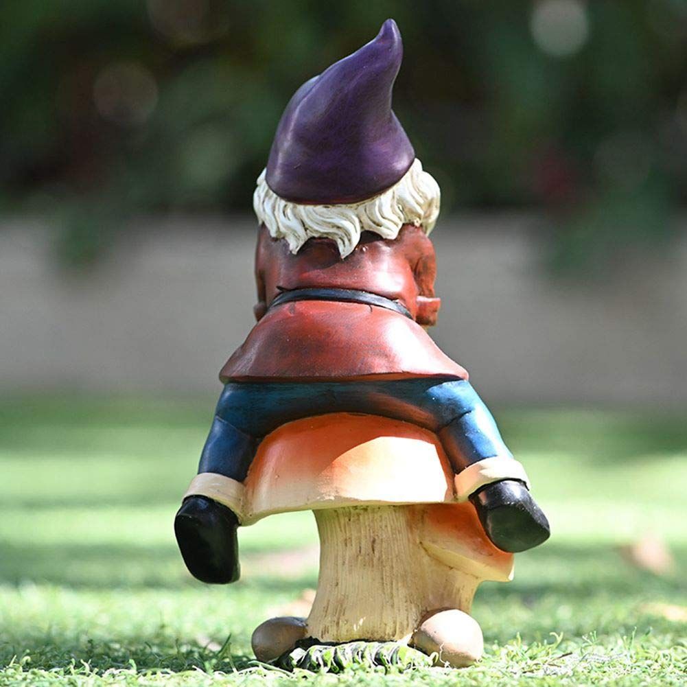Outdoor Garden Floor Mushroom Dwarf Decoration Cartoon Gnomes Sculpture Decoration Resin Craft Creative Ornaments — image 4