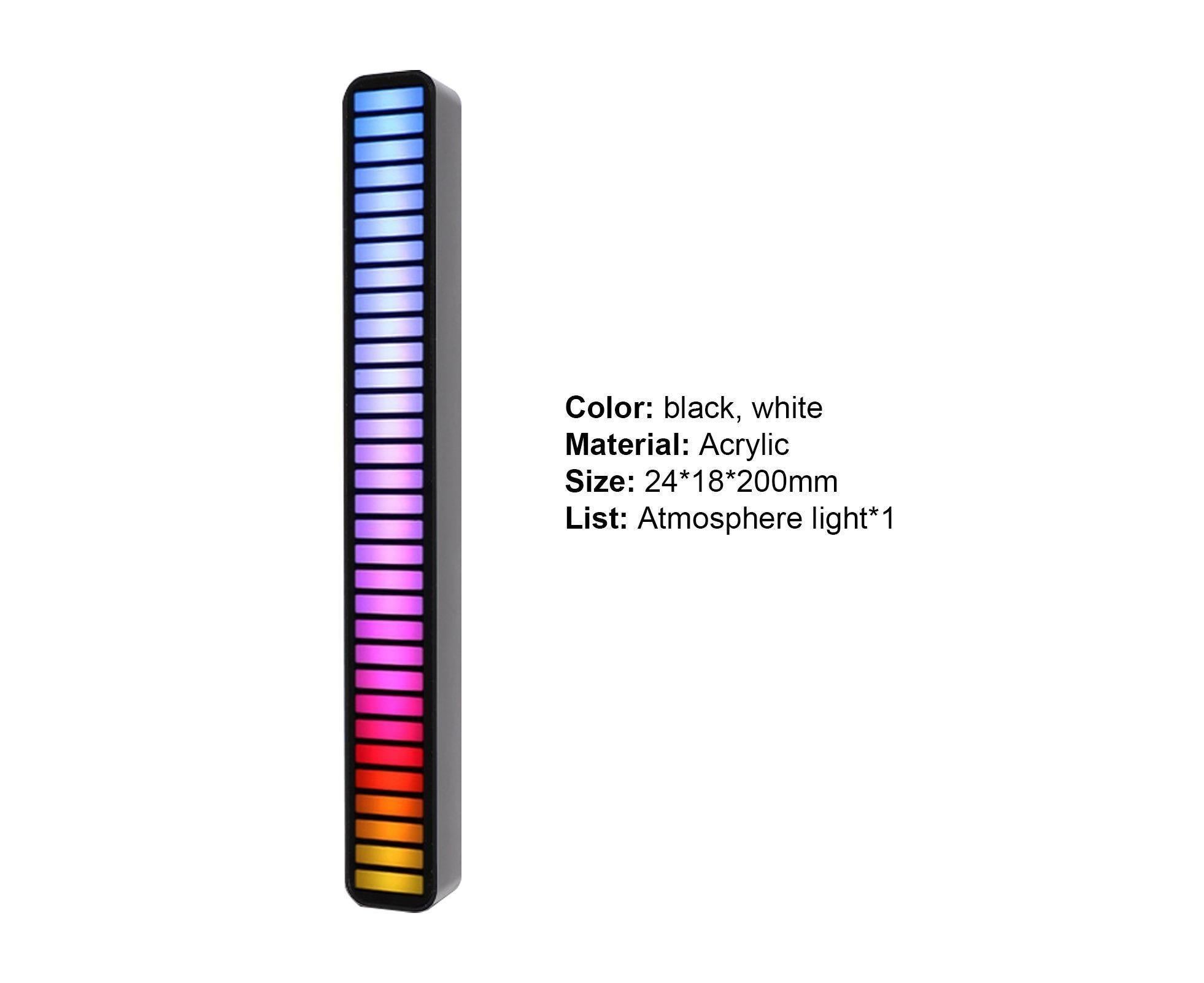 Car LED Light Built-in Microphone Multiple Light Modes Acrylic Wireless Car Ambient LED Light for Home - Black โ image 6