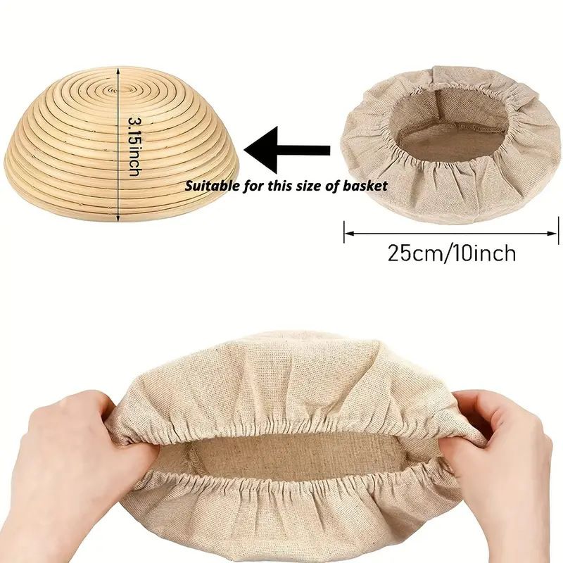 Organic Food Bowl Covers Unbleached Reusable Cotton Stretchy Cloth Bowl Covers ~ Professional and Kitchen Baking Bread Tools — image 2