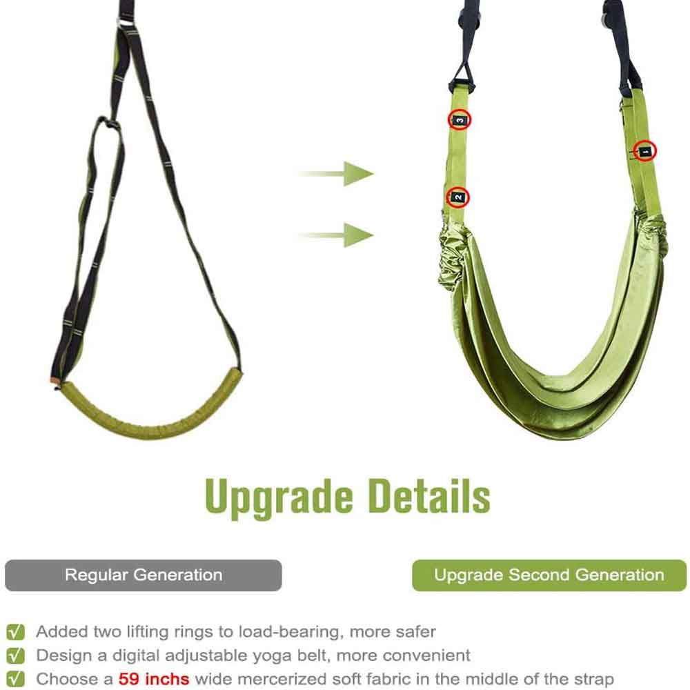 Green Fitness Yoga Strap Band Waist Trainer Leg Door Swing Adjustable Ballet Dancer โ image 4