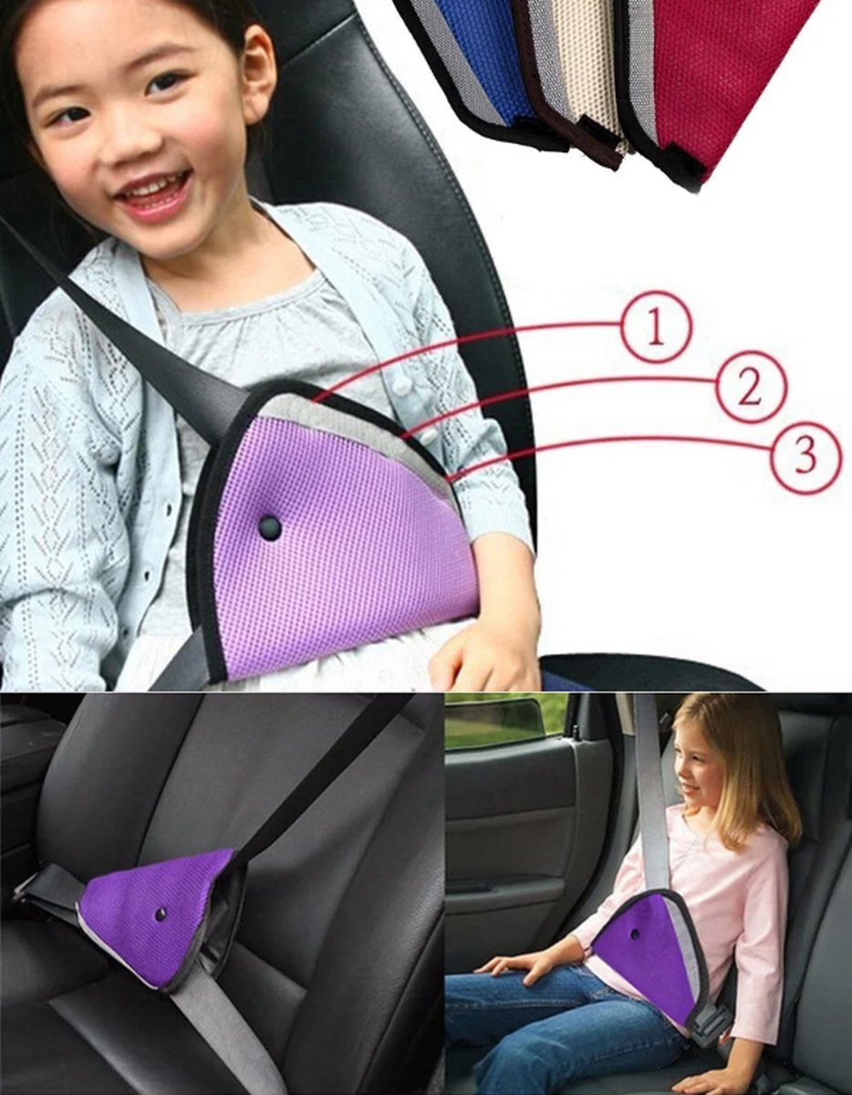 Car Seatbelt Cover | Child Seatbelt Protector | Child Seatbelt Cushion | Seatbelt Tensioner | Child Safety | Red — image 5