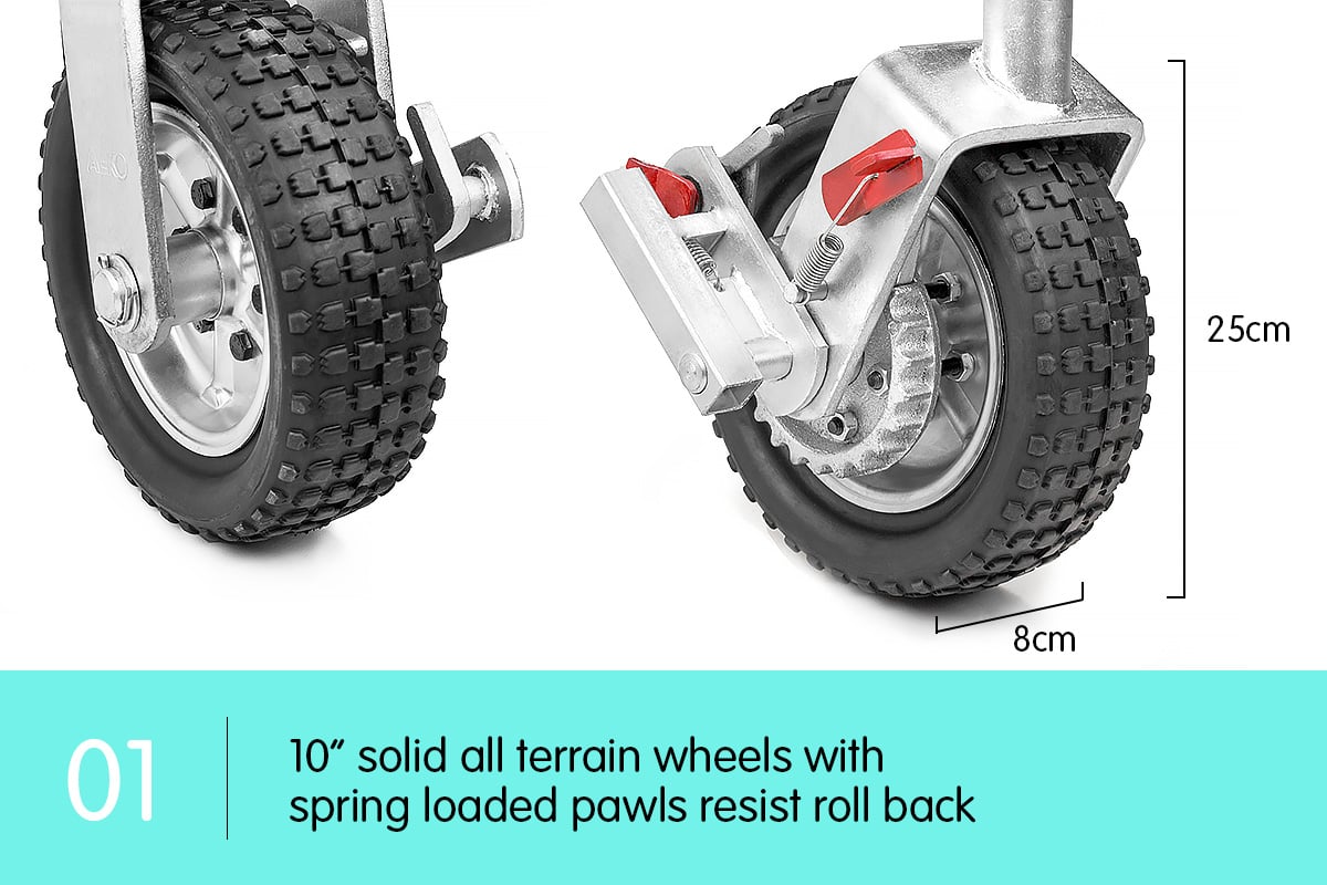 Alko 10in Ratchet Trailer Boat and Caravan Jockey Wheel — image 3
