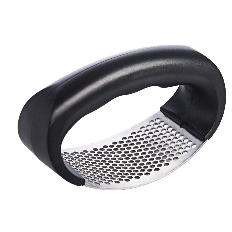 Garlic Grater Hand Press Tool Stainless Steel Non-Slip Handle Grip Grater Pressing Smashing Gadget For Grating Garlic Cheese