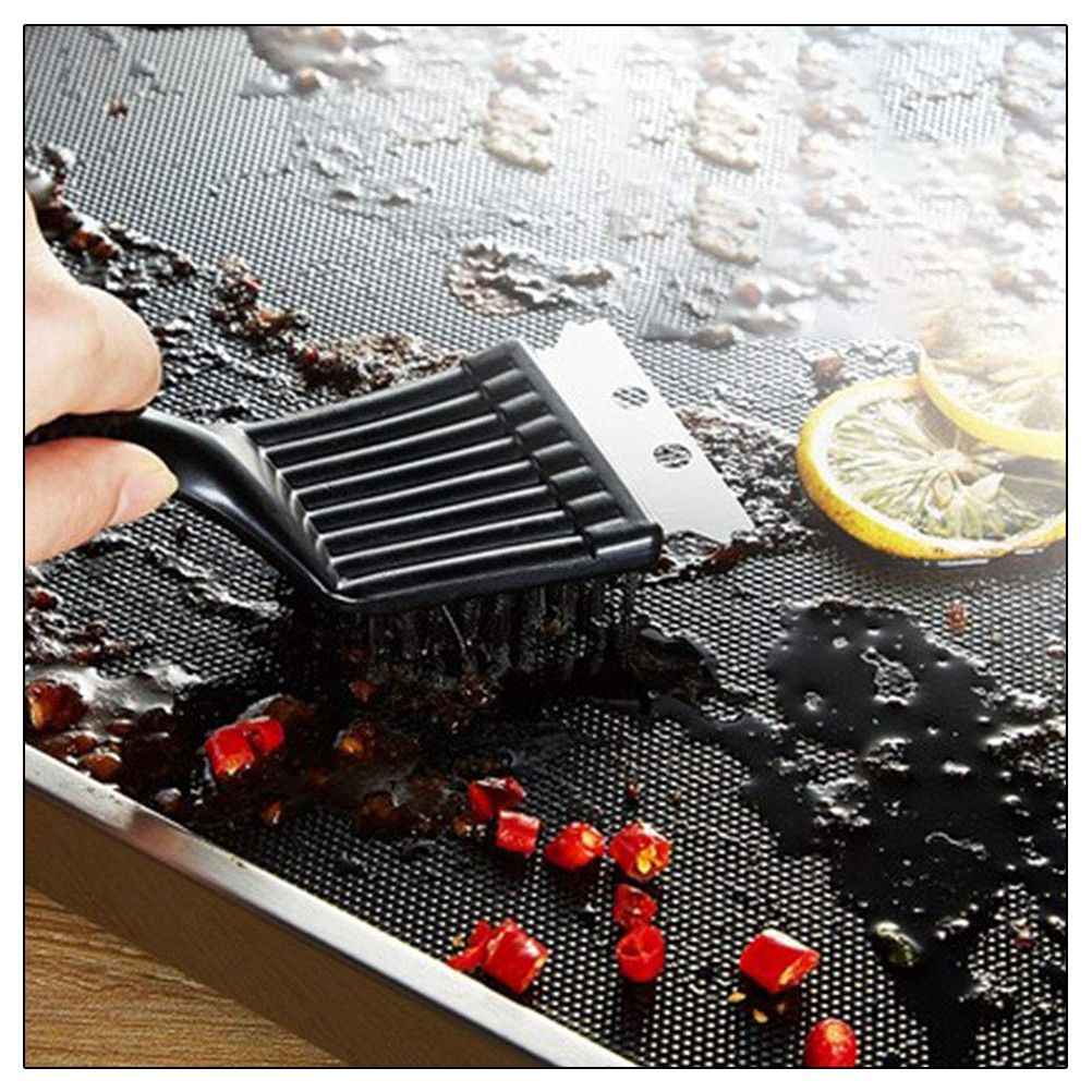 2Pcs BBQ Grill Brushes Stainless Steel Bristles Cleaning Brushes Barbecue Grill Brushes Scrapers — image 5