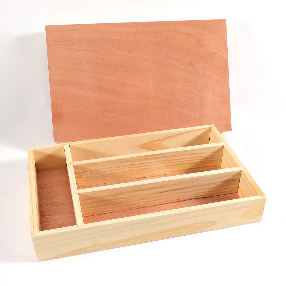 Drawer Organizer Premium Cutlery and Utensil Tray| Perfect For The Kitchen, Bathroom, Desk, etc.| Kitchen Drawer Divider with 4 Compartments — image 2