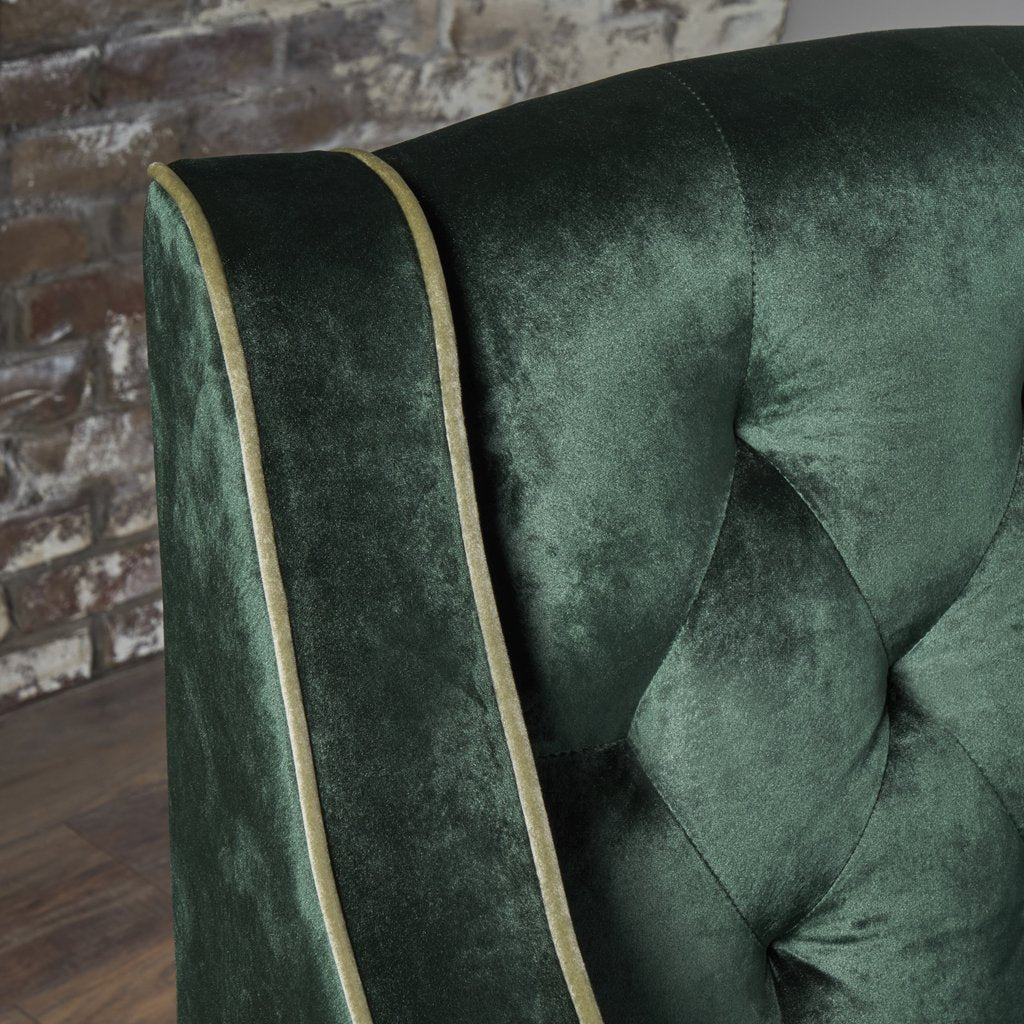 Lara Two Tone Tufted Emerald New Velvet Club Armchair โ image 2