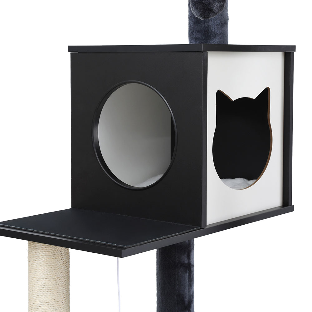 i.Pet Cat Tree Tower Scratching Post Scratcher 144cm Wood Bed Condo House Cabinet โ image 4