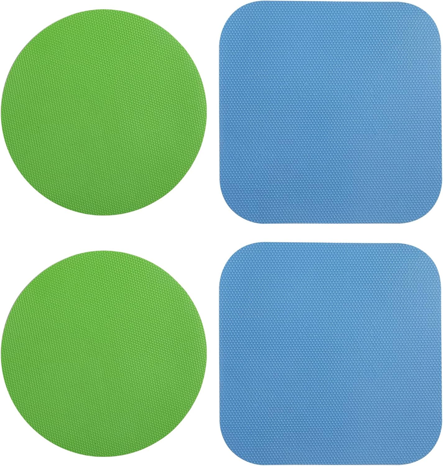 4pcs Jar Opener, Rubber, Multi-function Silicone Bottle Opener for Seniors with Arthritis Weak Hands Lid Cap Gripper Pads Kitchen Coasters Gadgets(Light Blue