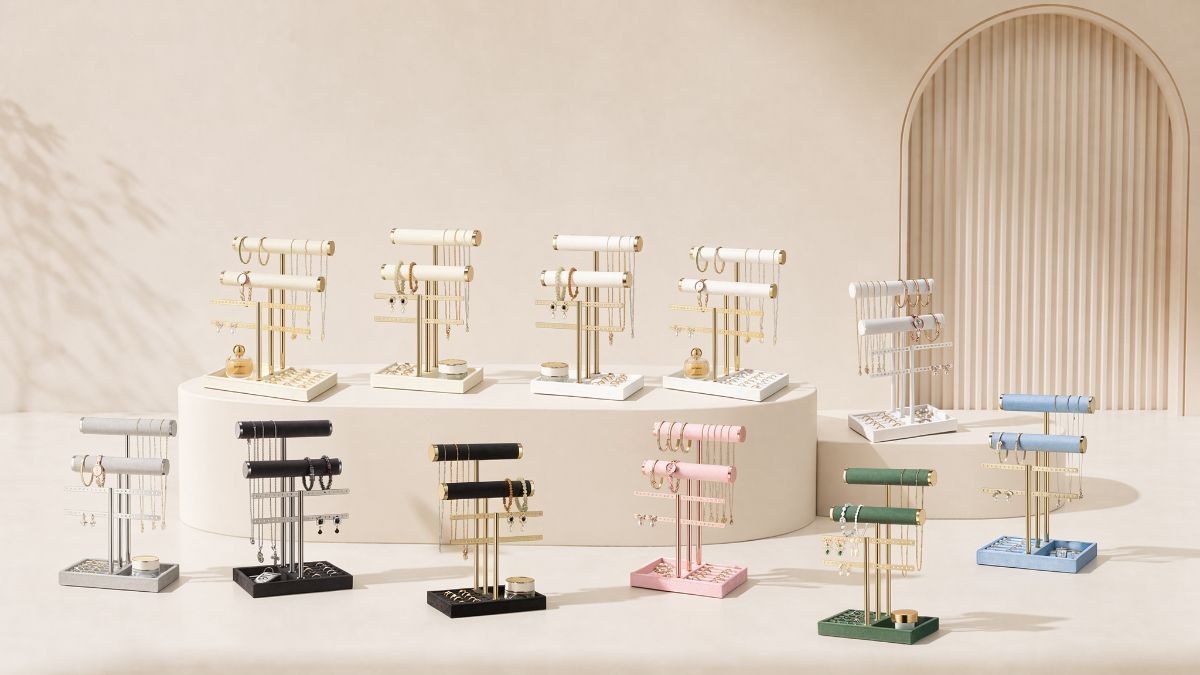 3 Tier Jewelry Organizer Stand for Necklaces, Bracelets, Earrings, Rings, 3 Tier Velvet Bracelet Holder Display | Jewelry Organizers and Storage | Jewelry Tree — image 6