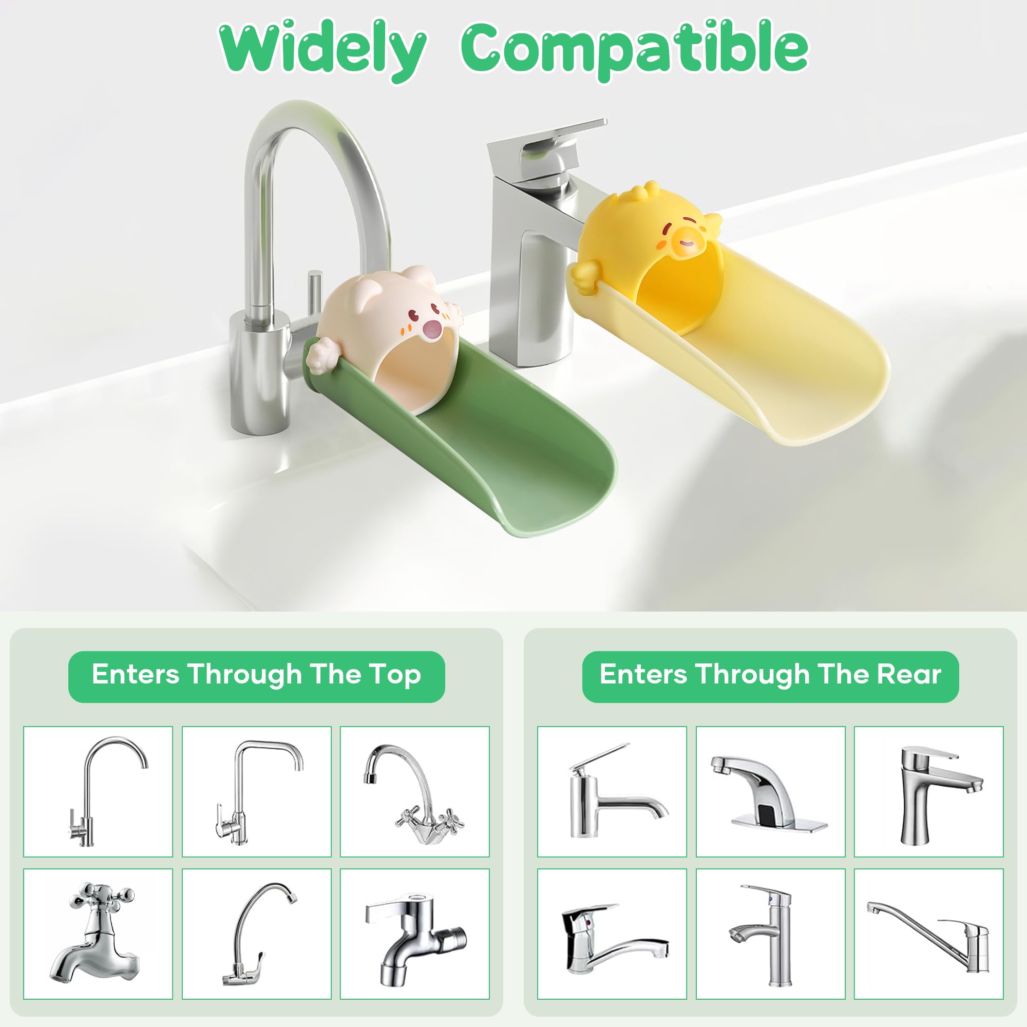 Cute Cartoon Faucet Extender for Kids – 14cm Water Flow Extension, Splash-Proof Hand Washing Aid for Toddlers, BPA-Free, Compatible with Most Kitchen and — image 6