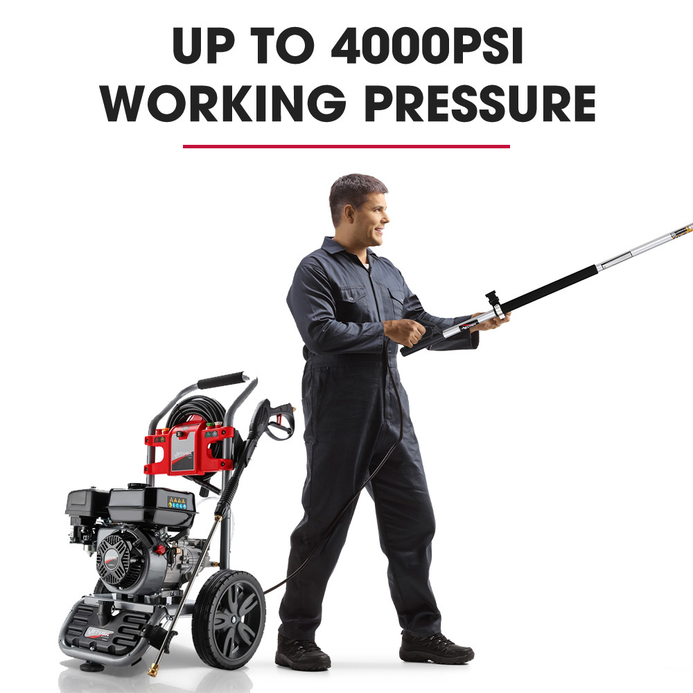 Jet-USA 4000PSI 5.5M Long Telescopic Universal Pressure Washer Cleaner Pole Wand Extension Lance — image 2