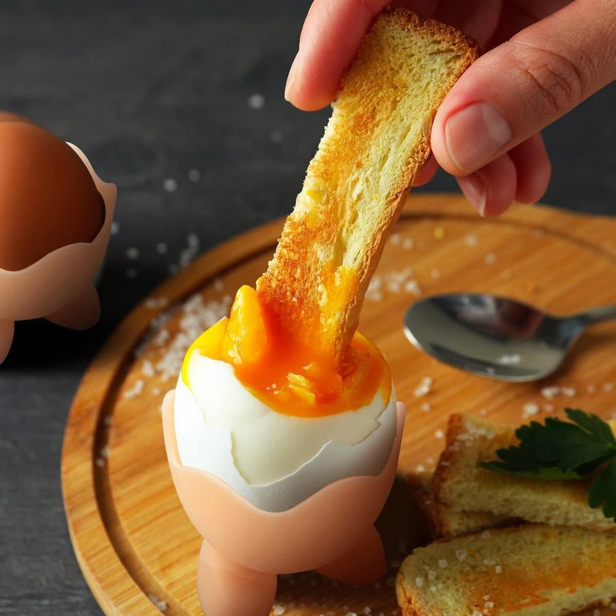 7PCS Breakfast Serving Cups Holders Set Boiled Egg Kitchen Silicone Egg Cup โ image 6
