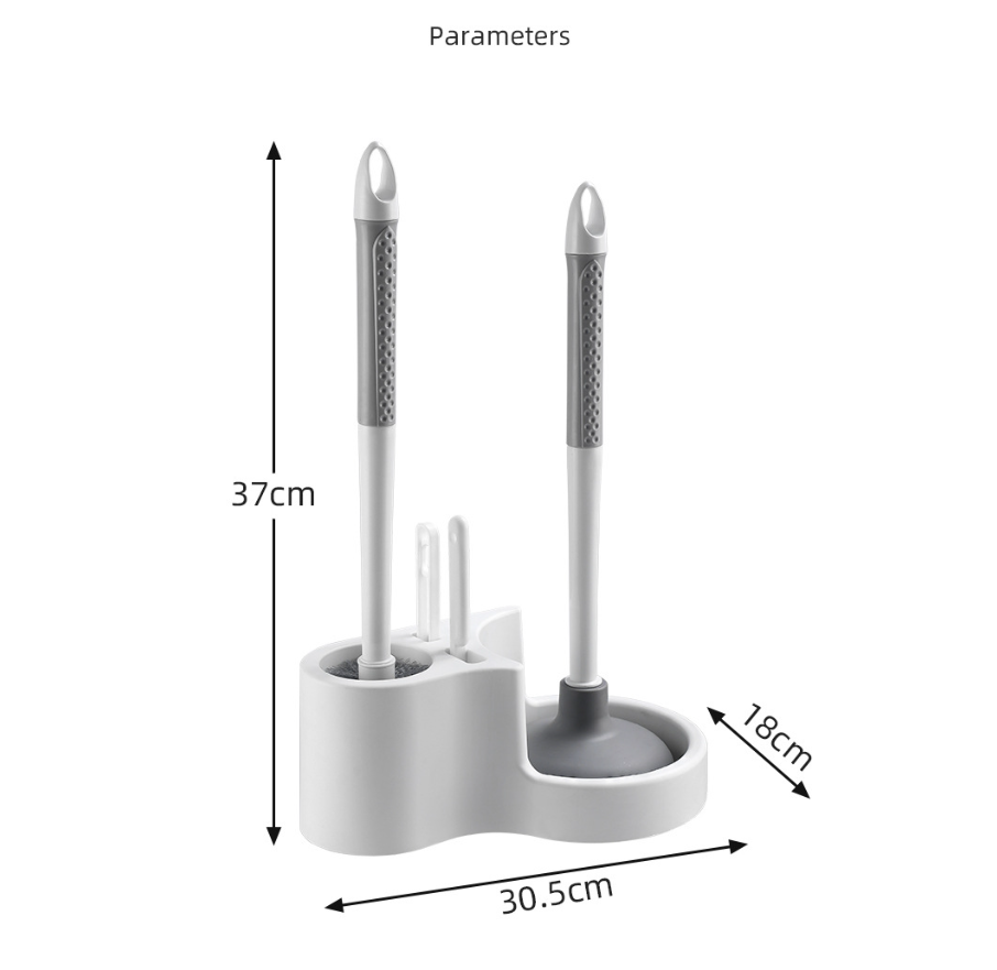 Toilet Cleaning Tool Set - 4 in 1 Bathroom Plunger and Brush Kit with Wall Mount Holder โ image 5