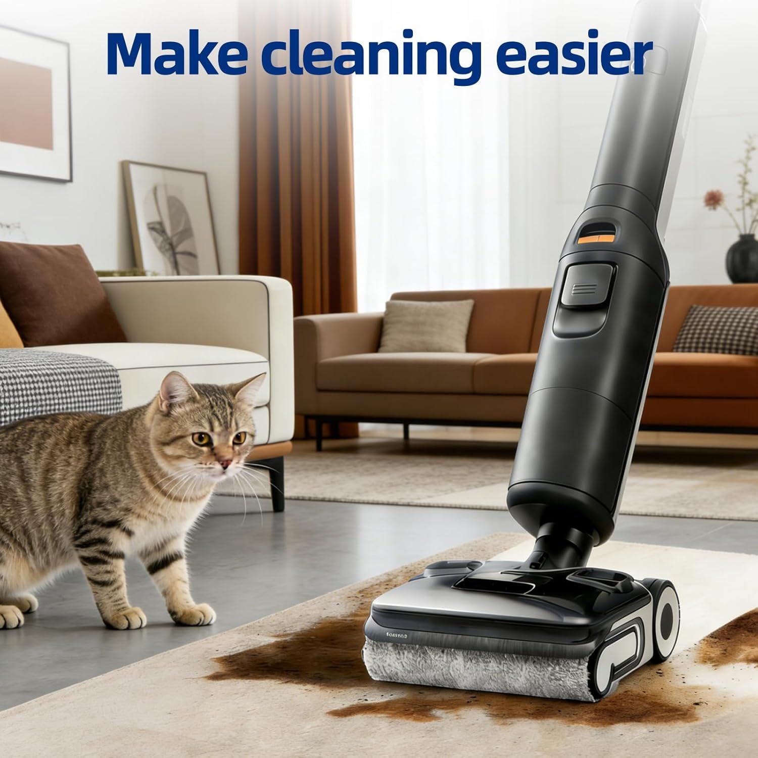 Soft Roller Brush and Vacuum Filter Replacement Compatible with Roborock F25/ F25 ACE/ F25 ALT/ F25 LT/ F25 RT Cordless Wet Dry Vacuum Cleaner, 2 Roller Brush — image 6